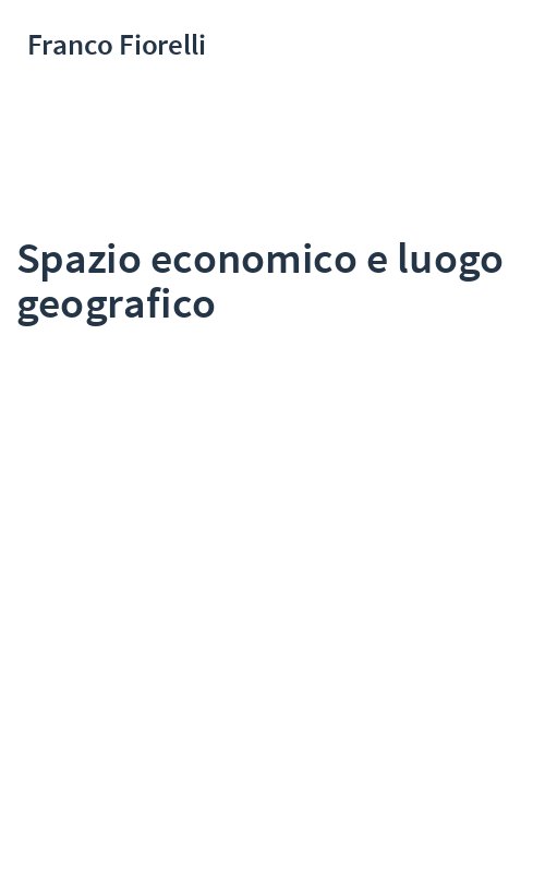 Spazio economico e luogo geografico