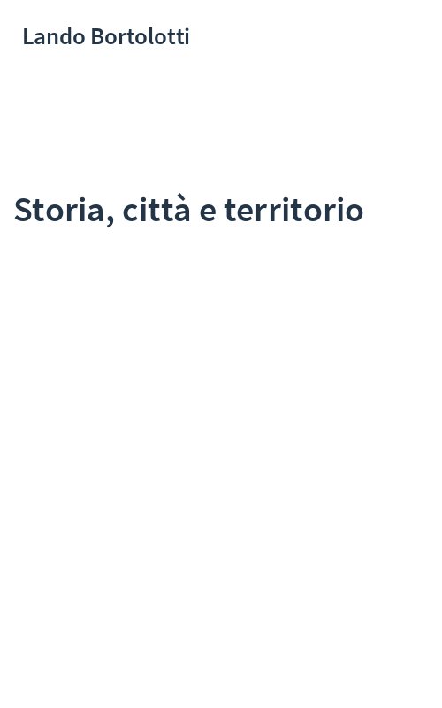 Storia, città e territorio