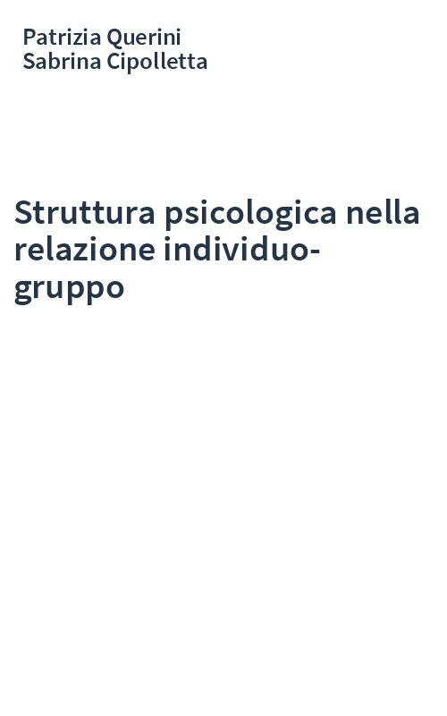 Struttura psicologica nella relazione individuo-gruppo