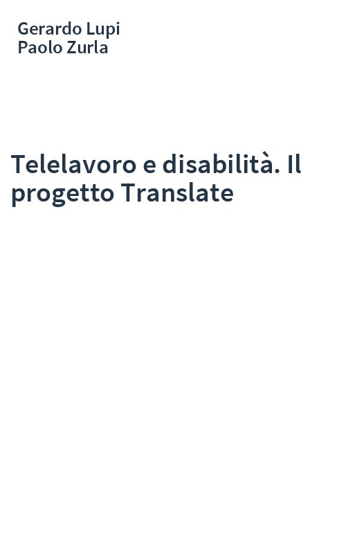 Telelavoro e disabilità. Il progetto Translate