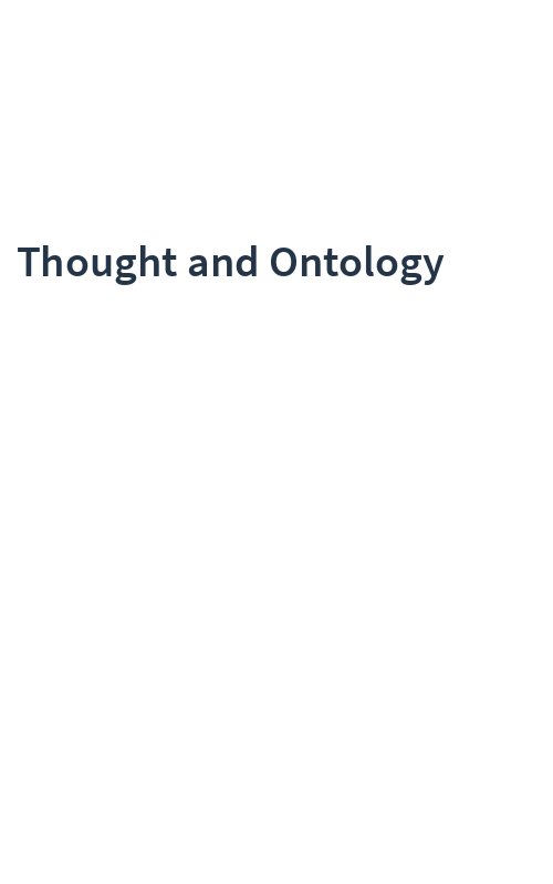 Thought and Ontology
