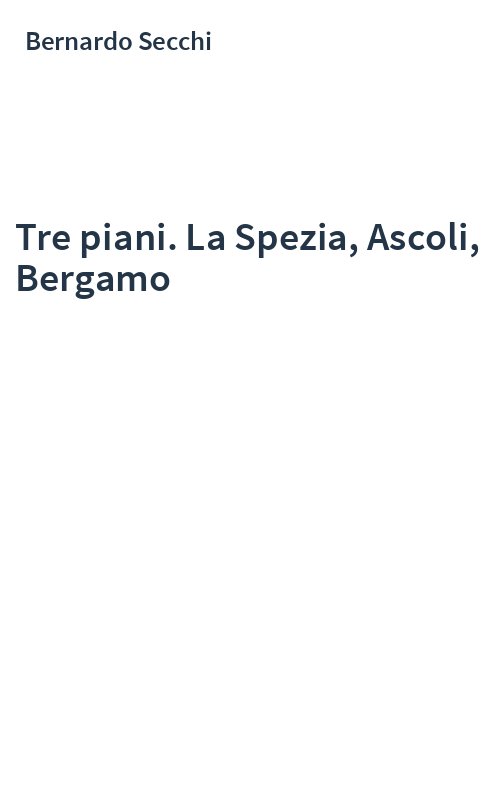 Tre piani. La Spezia, Ascoli, Bergamo