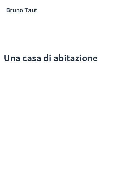 Una casa di abitazione