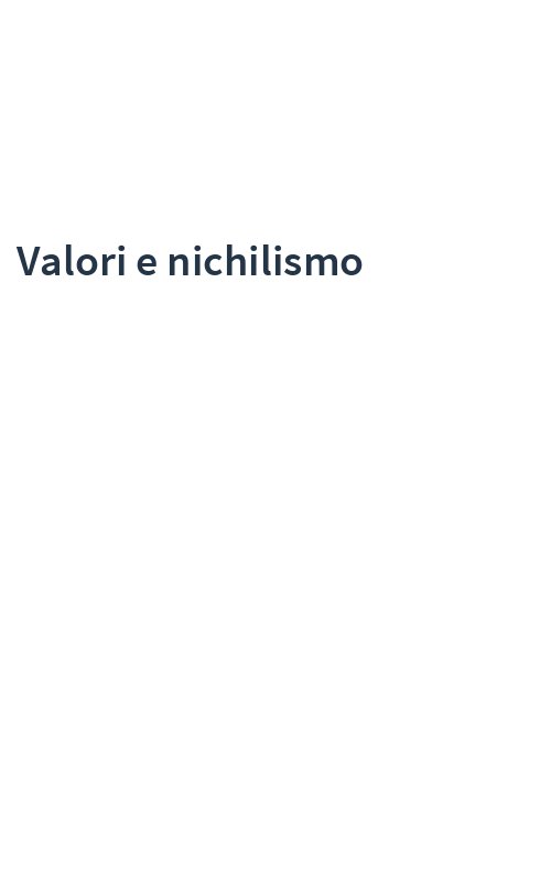 Valori e nichilismo