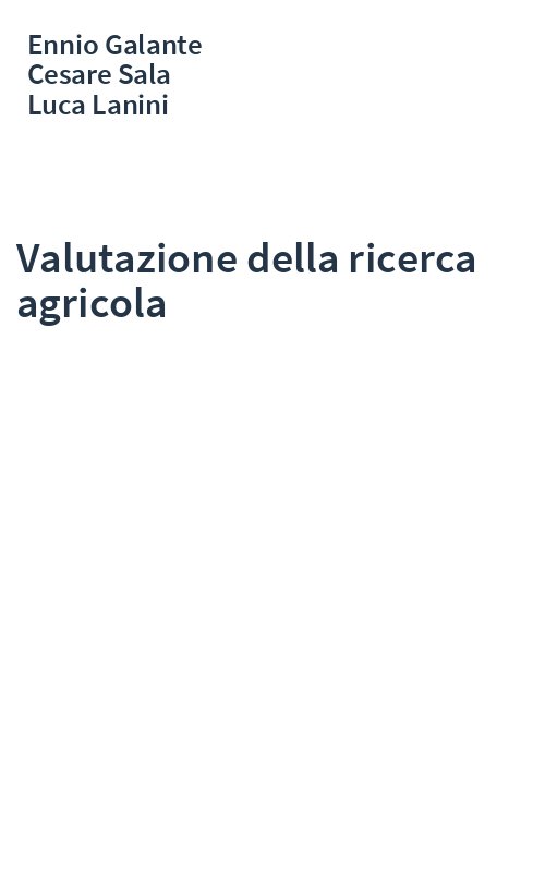 Valutazione della ricerca agricola