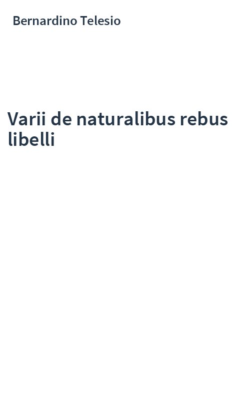 Varii de naturalibus rebus libelli