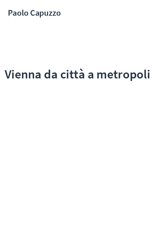 Vienna da città a metropoli
