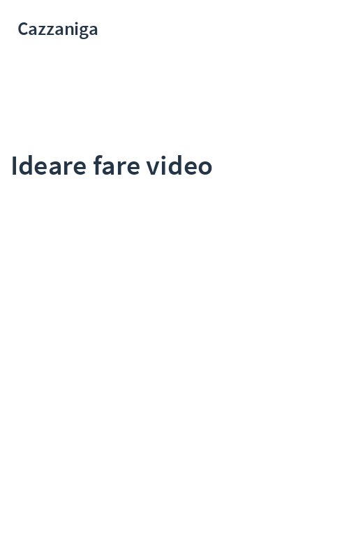 Ideare fare video
