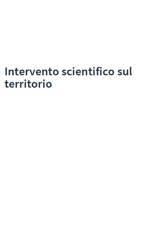 Intervento scientifico sul territorio
