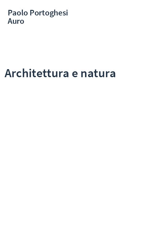 Architettura e natura