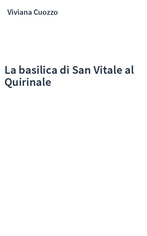 La basilica di San Vitale al Quirinale