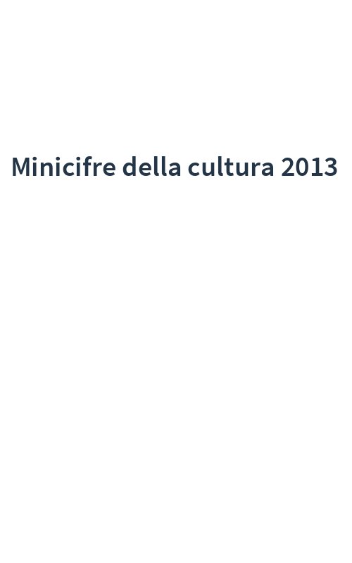 Minicifre della cultura 2013