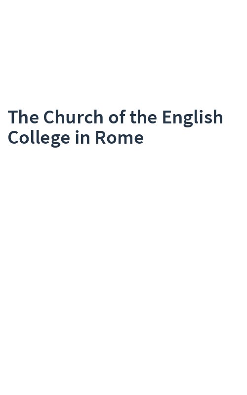The Church of the English College in Rome