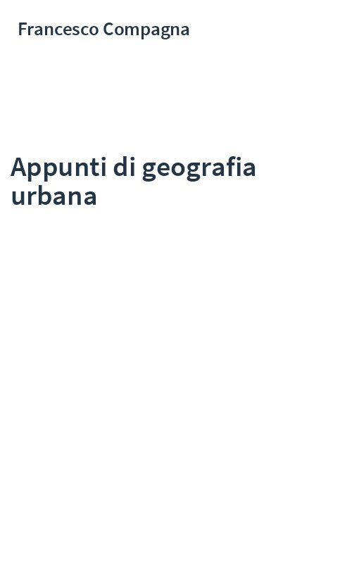 Appunti di geografia urbana