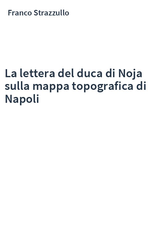 La lettera del duca di Noja sulla mappa topografica di Napoli