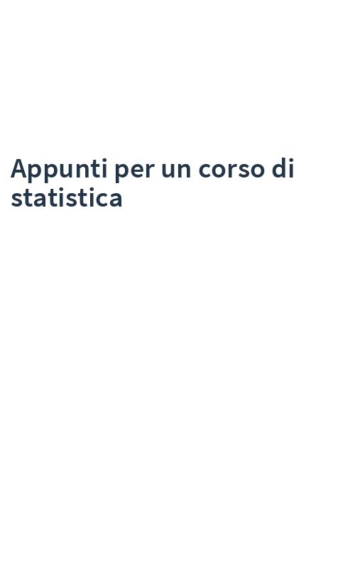 Appunti per un corso di statistica