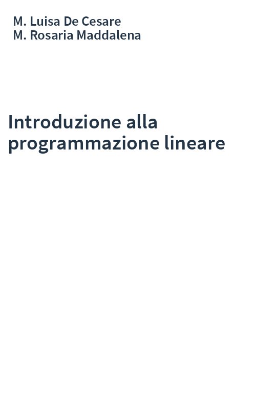 Introduzione alla programmazione lineare