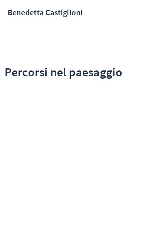 Percorsi nel paesaggio