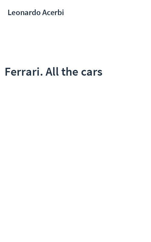 Ferrari. All the cars