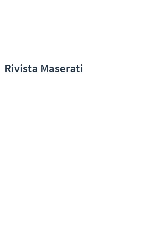 Rivista Maserati