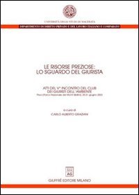 Le risorse preziose: lo sguardo del giurista. Atti del 5° Incontro del Club dei giuristi dell'ambiente (Preci, 20-21 giugno 2003)
