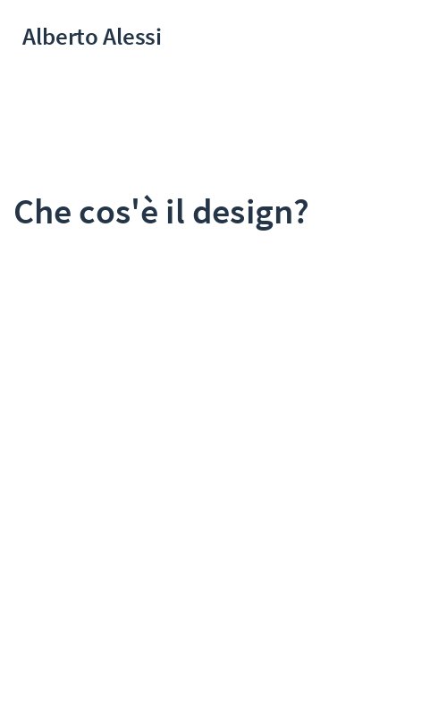 Che cos'è il design?