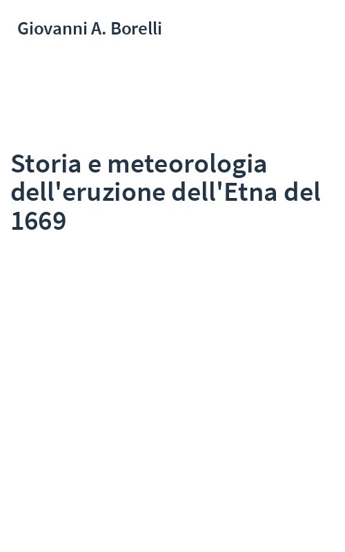 Storia e meteorologia dell'eruzione dell'Etna del 1669