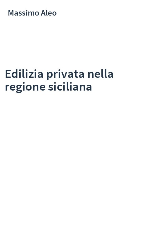 Edilizia privata nella regione siciliana