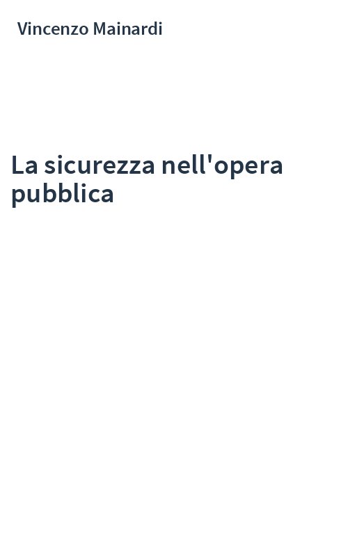 La sicurezza nell'opera pubblica