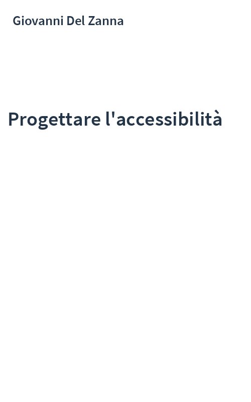 Progettare l'accessibilità