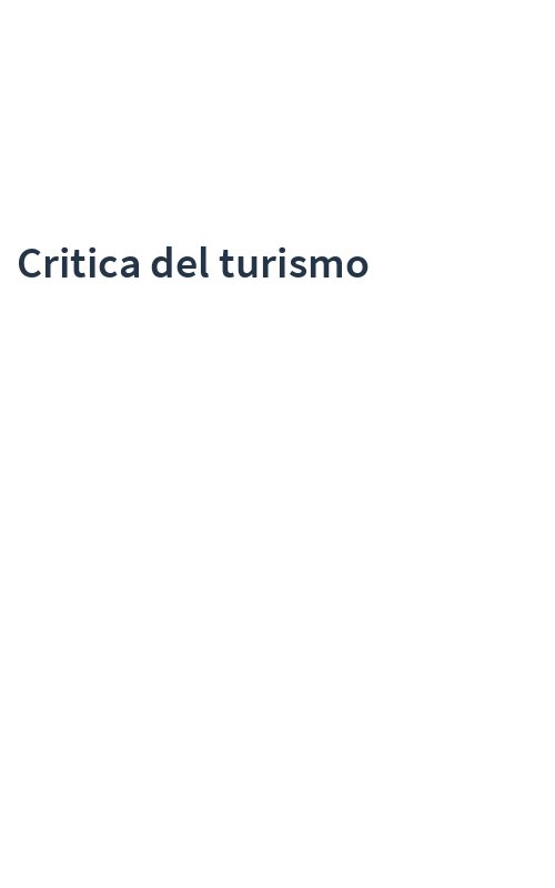 Critica del turismo