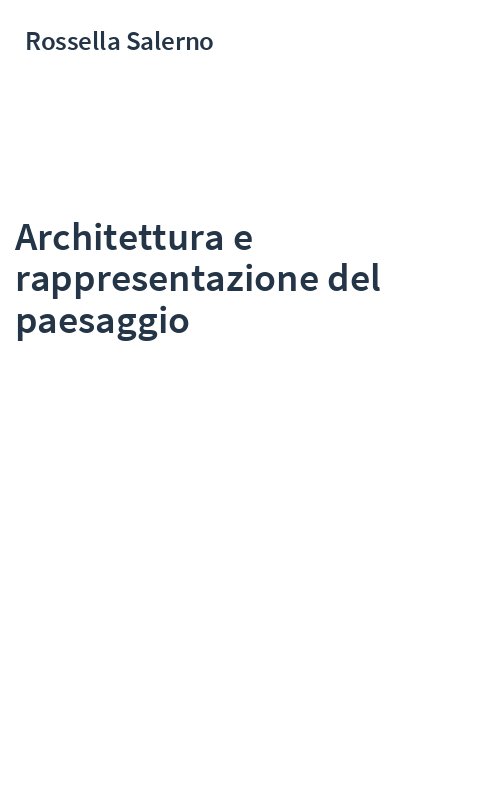 Architettura e rappresentazione del paesaggio