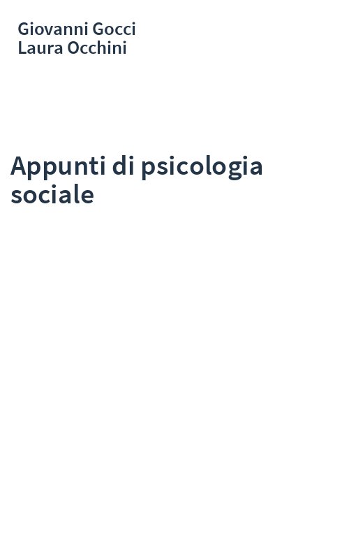 Appunti di psicologia sociale