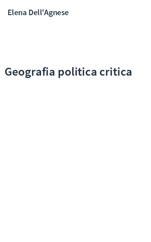 Geografia politica critica