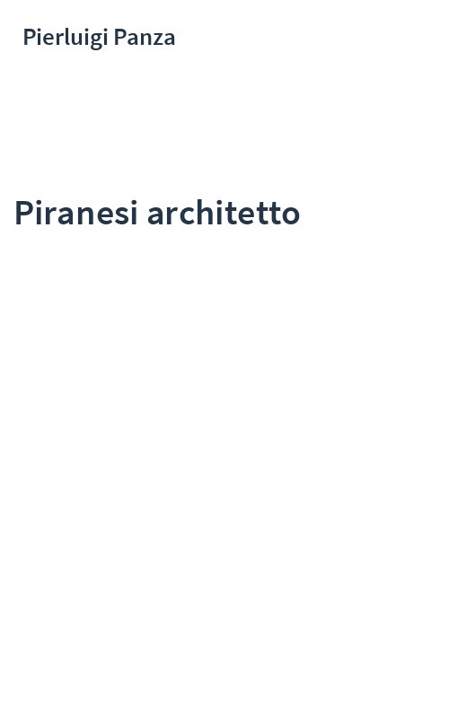 Piranesi architetto