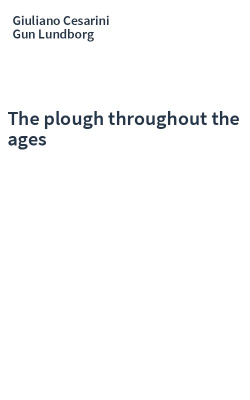 The plough throughout the ages