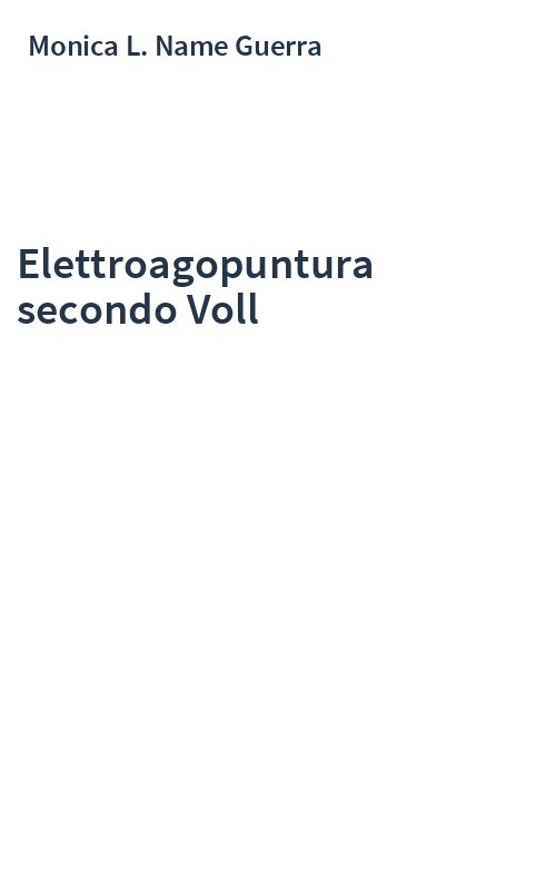Elettroagopuntura secondo Voll