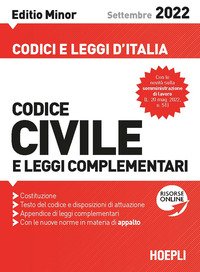 Codice civile e leggi complementari. Settembre 2022. Editio minor