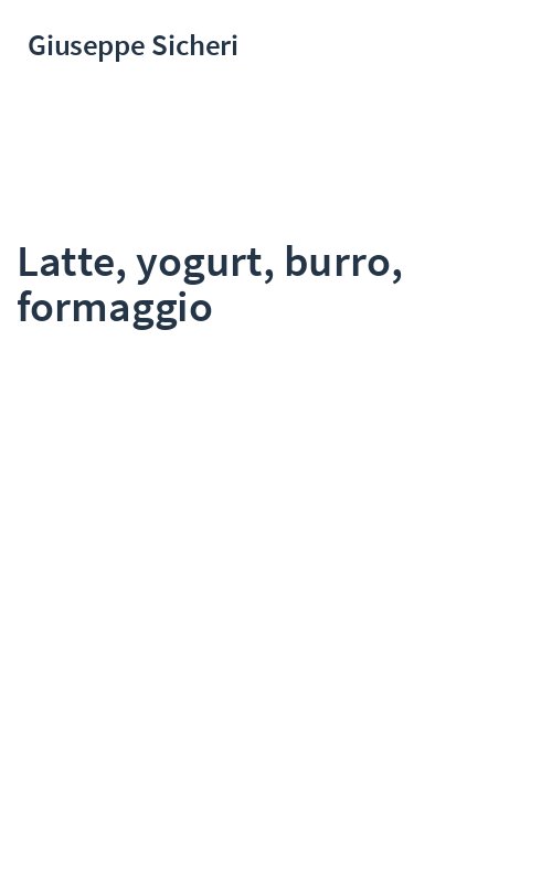 Latte, yogurt, burro, formaggio