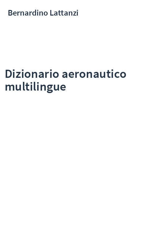 Dizionario aeronautico multilingue