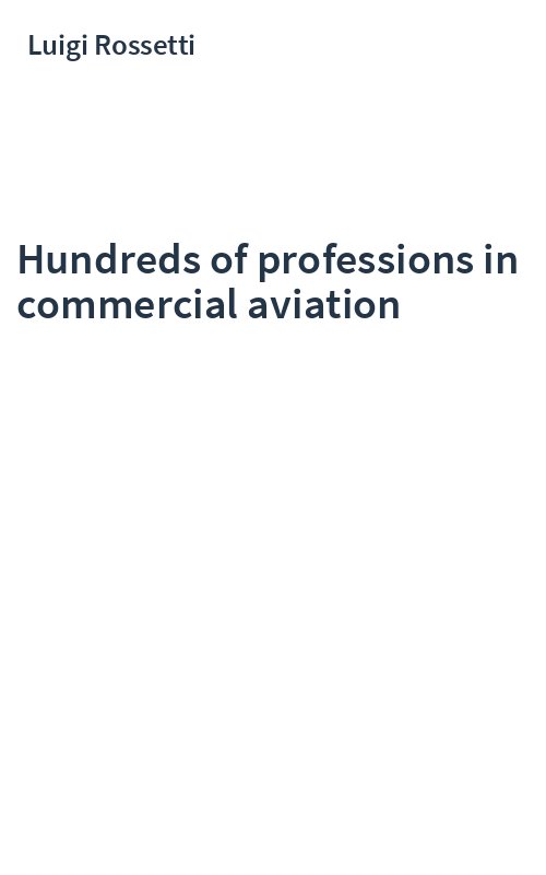 Hundreds of professions in commercial aviation
