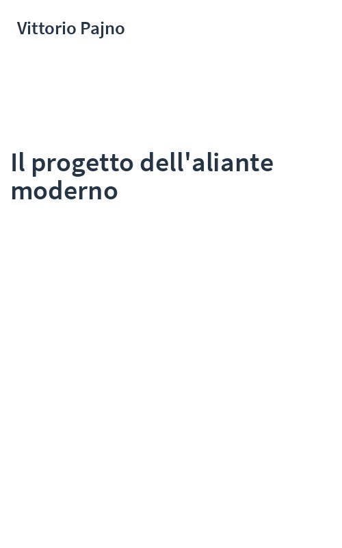 Il progetto dell'aliante moderno
