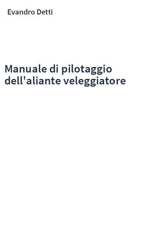 Manuale di pilotaggio dell'aliante veleggiatore