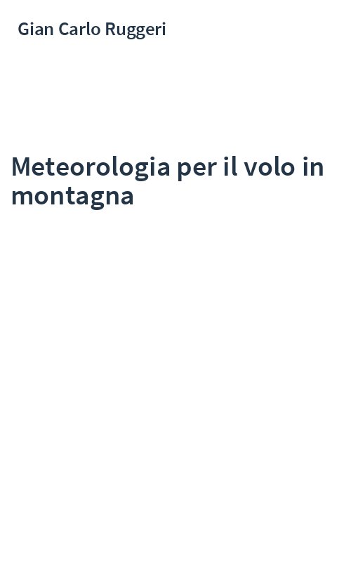 Meteorologia per il volo in montagna