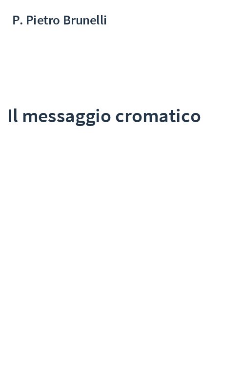 Il messaggio cromatico