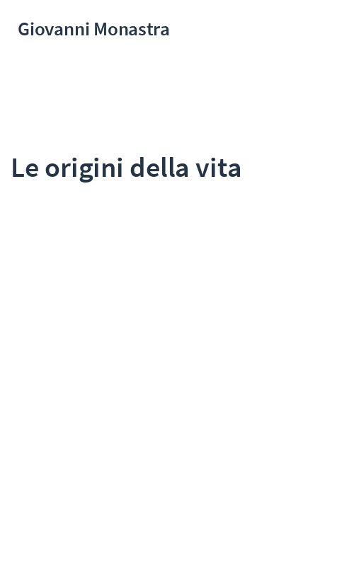 Le origini della vita