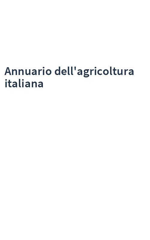 Annuario dell'agricoltura italiana