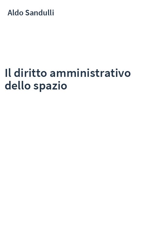 Il diritto amministrativo dello spazio