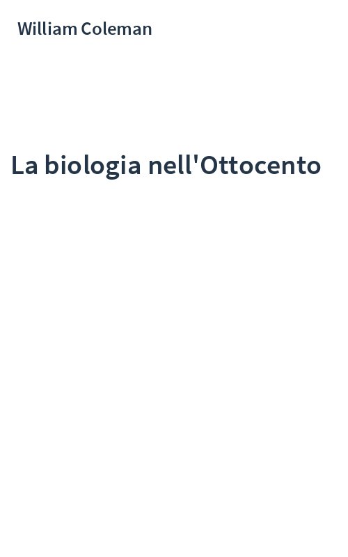 La biologia nell'Ottocento