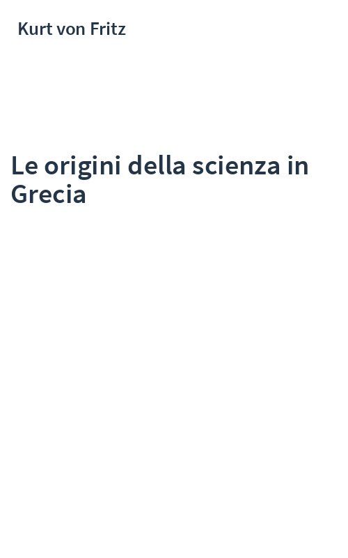 Le origini della scienza in Grecia
